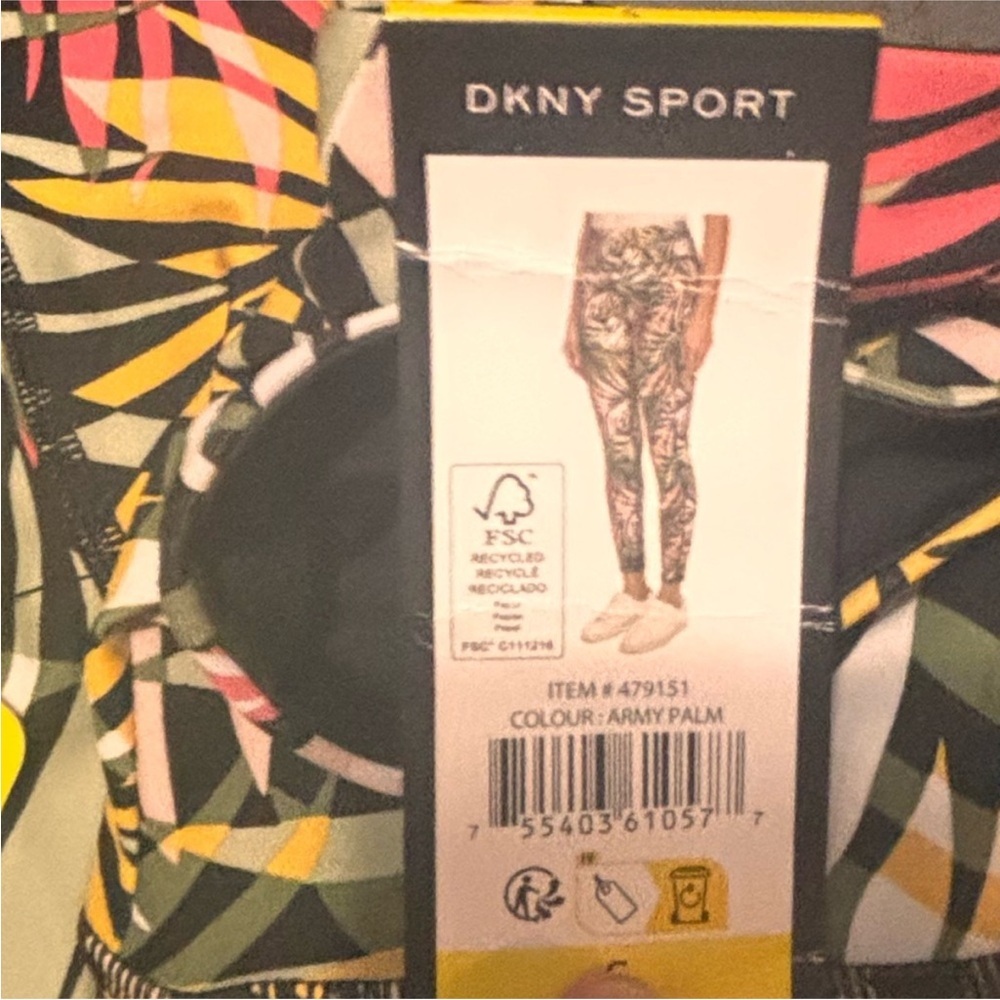 NWT SET OF 3 NWT DKNY Women's Black and Floral Leggings size Small - Picture 5 of 5